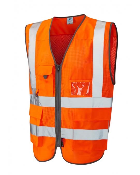 LEO WORKWEAR COBBATON ISO 20471 Cl 2 Coolviz Superior Waistcoat